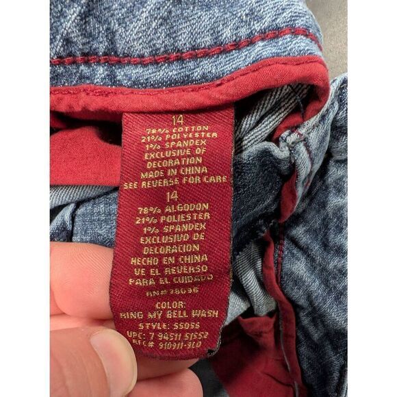 Ooh La La Light Blue Wash SASSON BOOTCUT BOOGIE Jeans Women's Size 14 - Picture 4 of 8